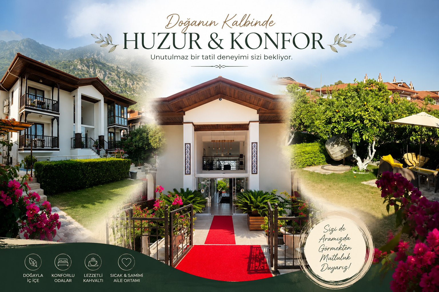 Özgem Apart Konut — Akyaka tesis panoraması ve çevre manzarası